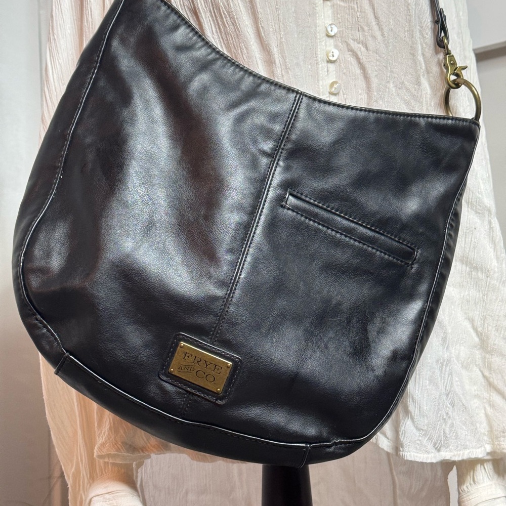 FRYE AND CO. Faux Leather Hobo Shoulder Bag | Slouchy Boho Crossbody Style